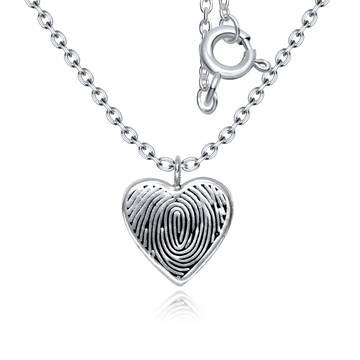 Heart Shaped Silver Kids Necklace SPE-3891